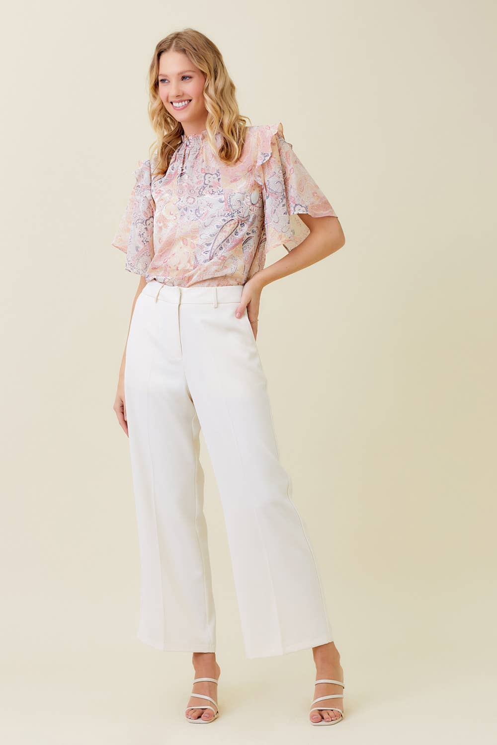 CRM PAISLEY 60089 Bluse mit gesmoktem Ausschnitt für den Großhandel auf Faire0