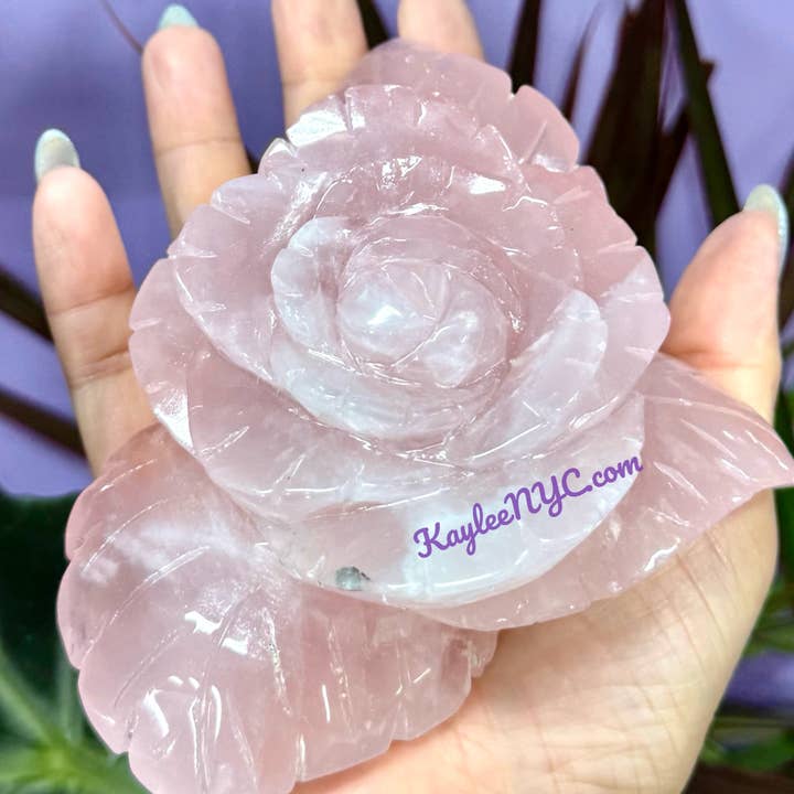 KayleeNYC - Wholesale Spiritual Stone/Crystal - 5-8 pcs Natural Rose Quartz Roses Healing Energy11