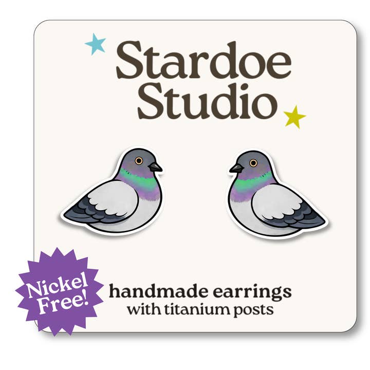 Brincos de Pombo por atacado de Stardoe Studio