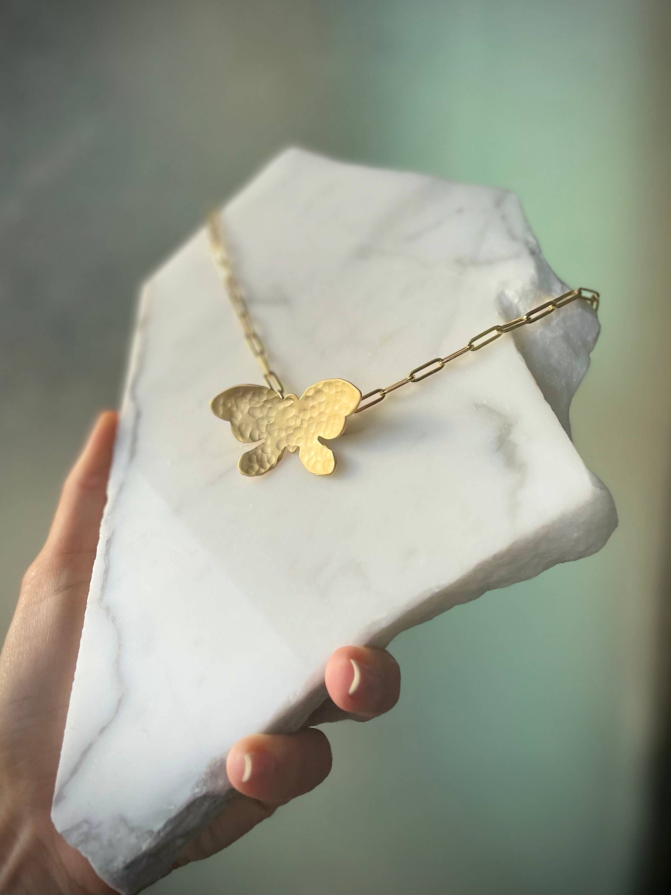 WILYMI Jewelry Co – wholesale Choker/collar – Butterfly Choker Necklace | 24K Gold Filled | Adjustable