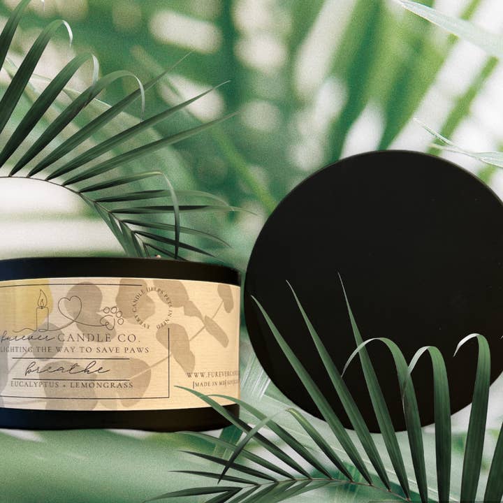 Breathe Double Wick Candle for wholesale by Furever Candle Co.