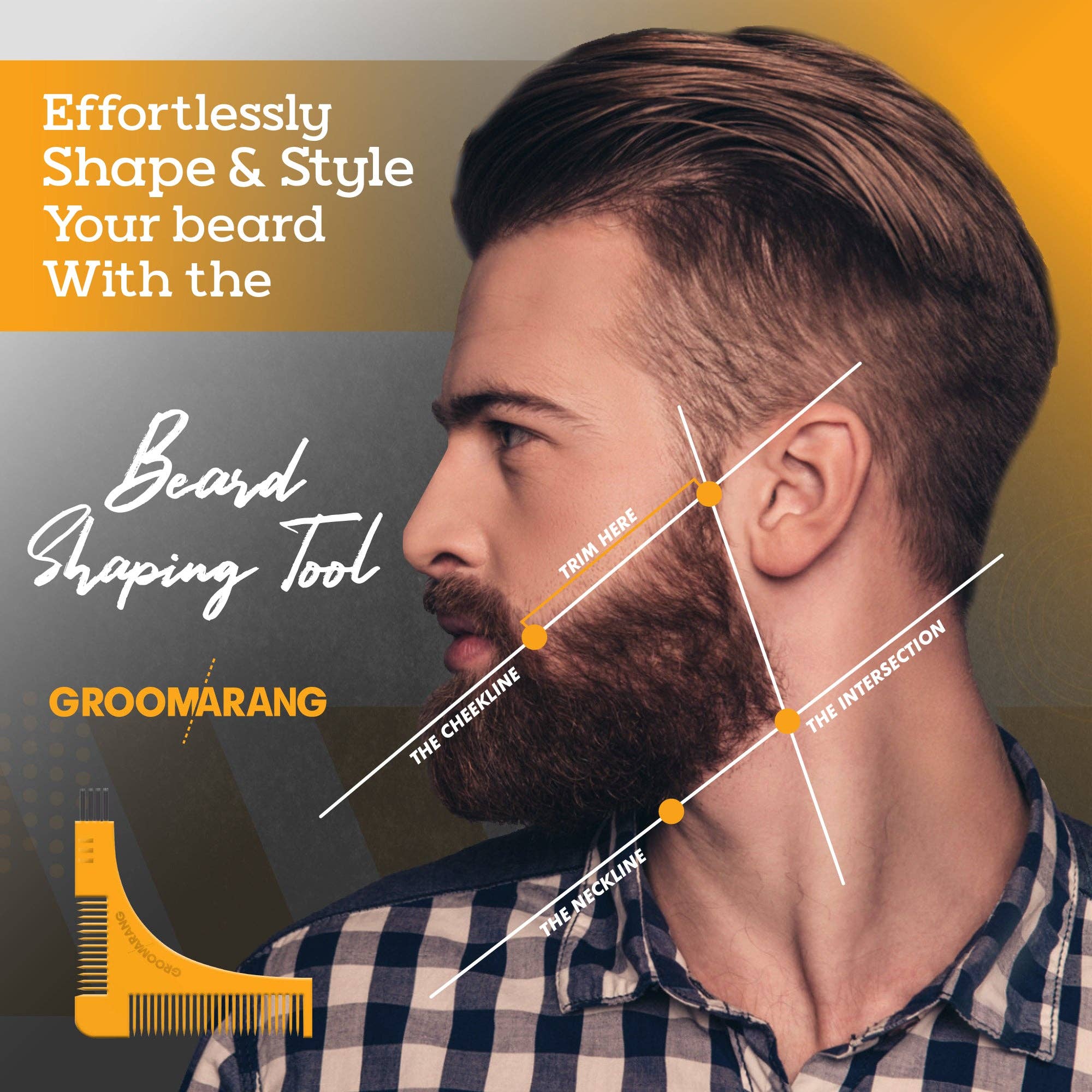 My Wholesale Warehouse – wholesale Beard brush/comb – Groomarang Beard Shaping & Styling Template Comb