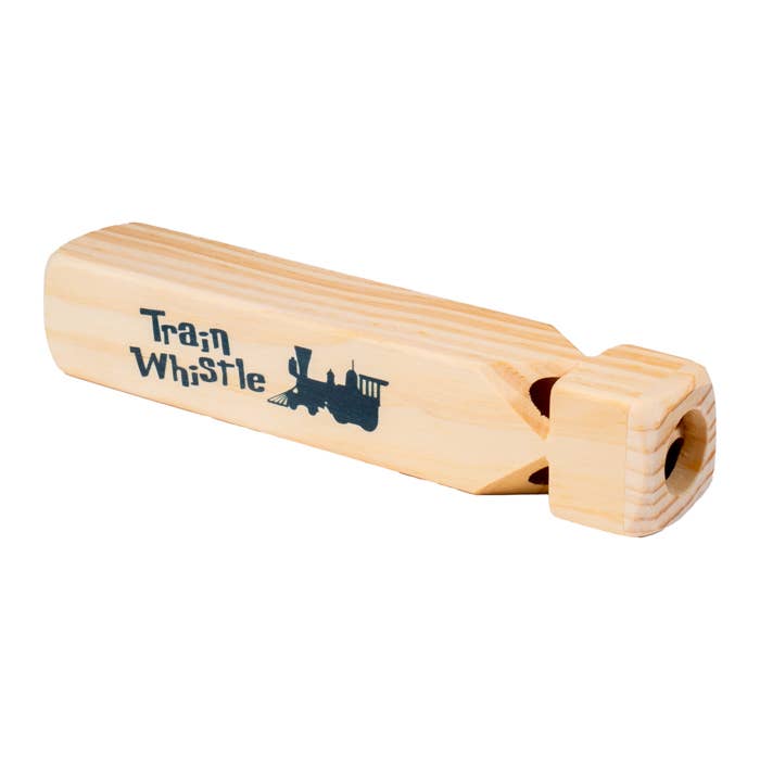Toysmith - Wholesale Wood Toy - Kids - Neato! 7.5" Classic Wooden Train Whistle- Retro Classic