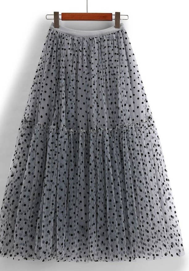 Miss Sparkling – wholesale Skirt – Women’s – Polka Dot Midi Skirt2