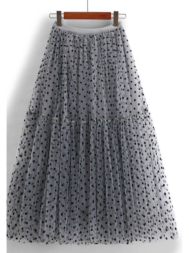Miss Sparkling - Wholesale Skirt – Women’s - Polka Dot Midi Skirt2