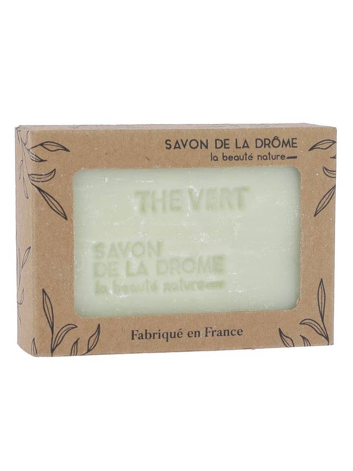 Jabón de Oliva Perfume Té Verde estuche 100 g para venta al por mayor de La Savonnerie de la Drôme