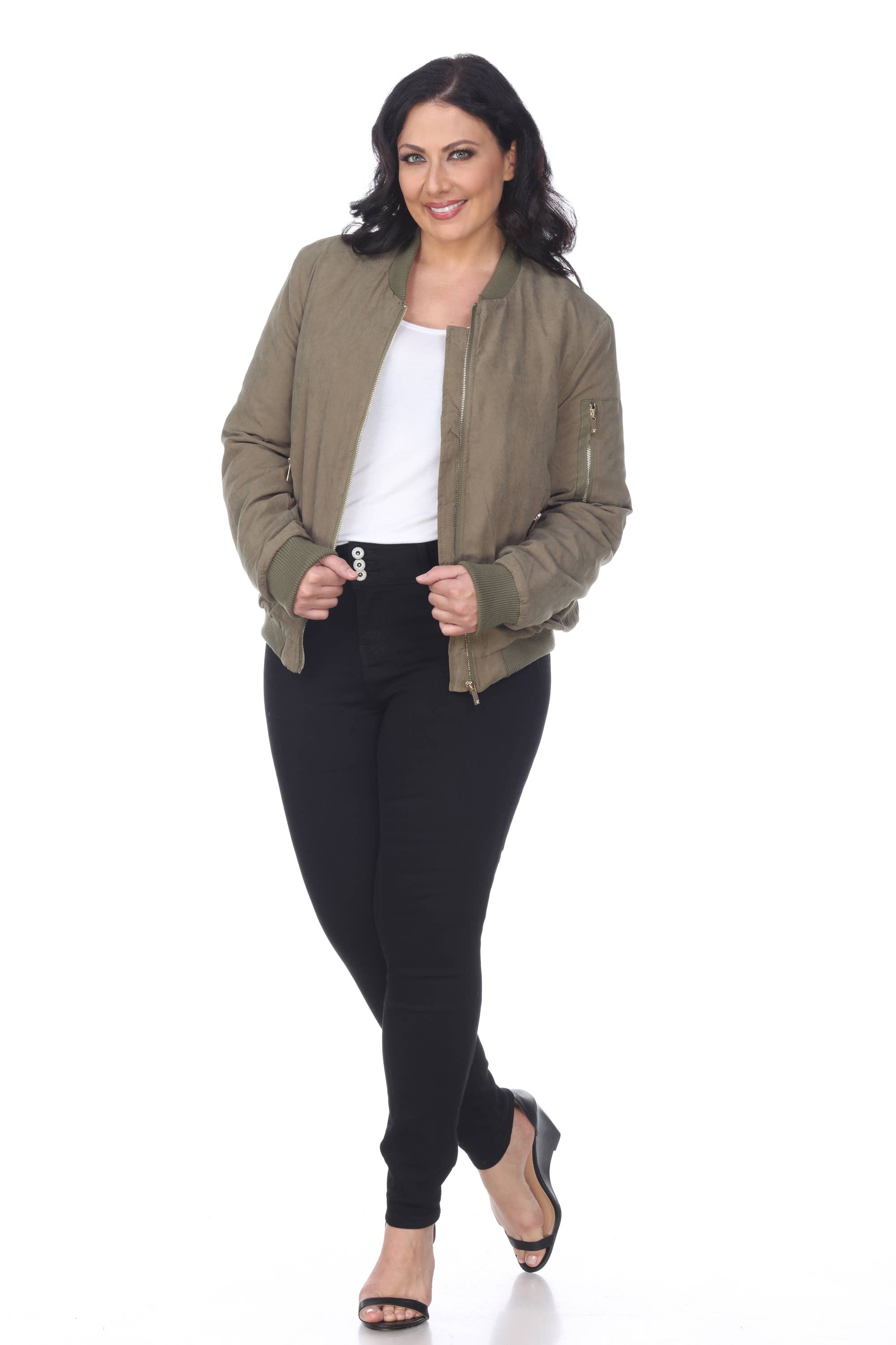 WHITE MARK - Wholesale Bomber Jacket - Women's - Bomber Jacket - Plus Size7