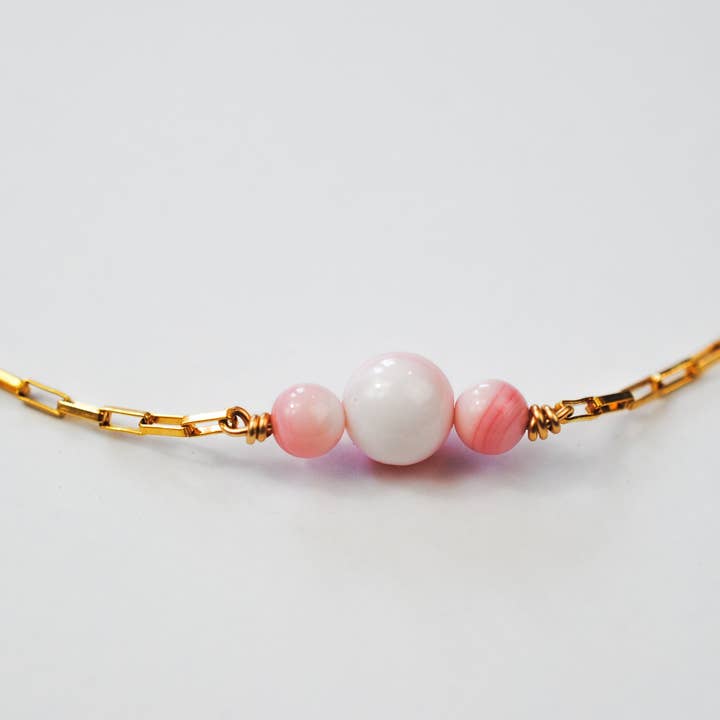 Ripple | Reiki Infused Jewelry - Wholesale Beaded/Pearl Necklace - Queen Conch Genesis Necklace1