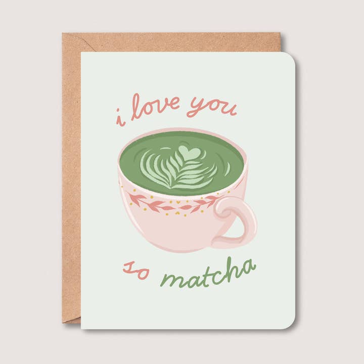 Ich liebe dich So Matcha Card für den Großhandel von Little Willow