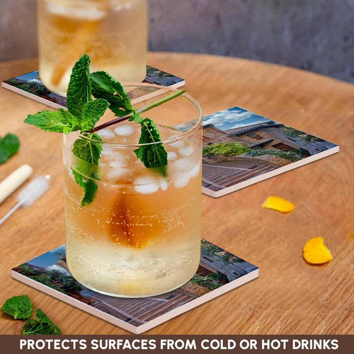 3dRose - Wholesale Coasters - 3dRose, Italy, Umbria. Homes along the streets of Assisi., Coaster2