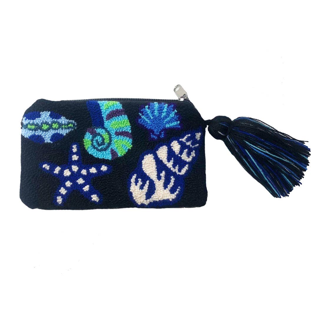 LE POM POM - Wholesale Coin Purse - Women's - Black Shell Mini Eye Coin Purse0