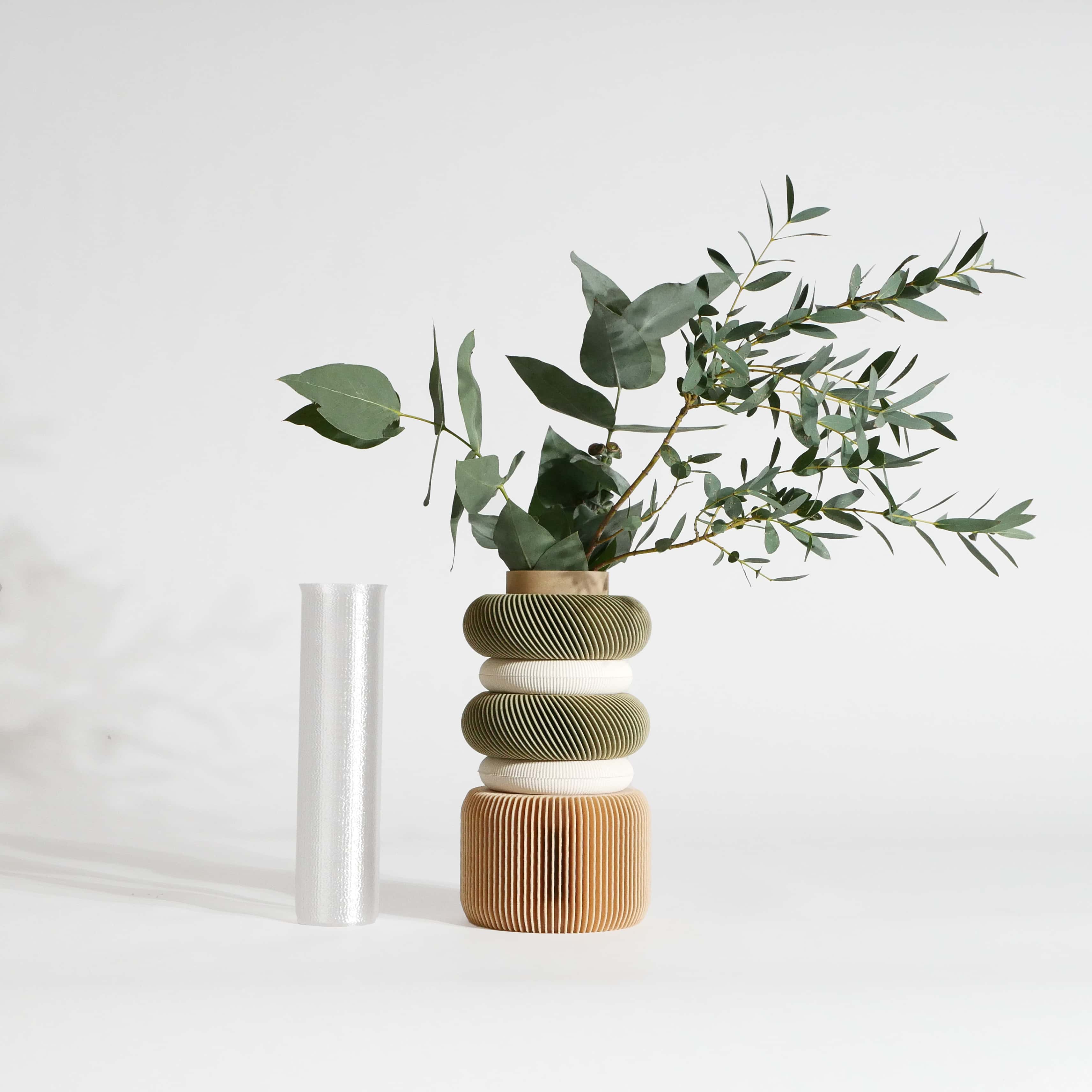 Modular Vase NU Olive Green Rings for wholesale on Faire4