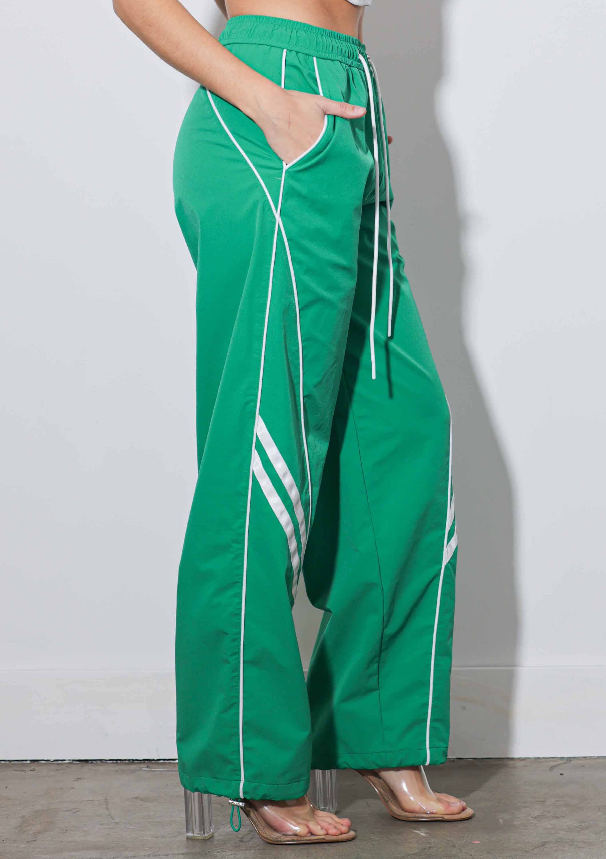 Green Baggy Track Pants for wholesale on Faire3