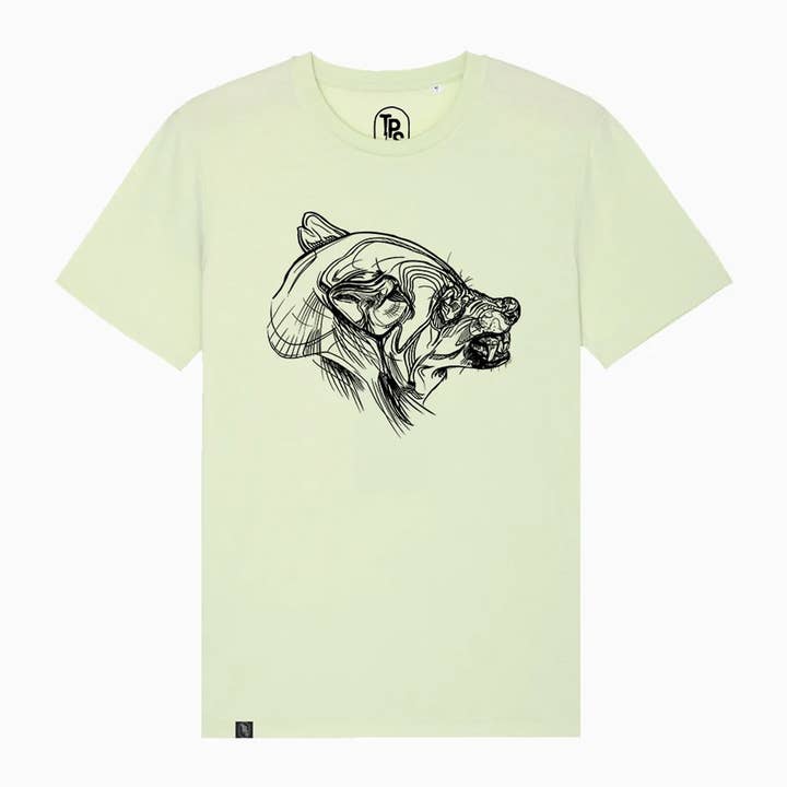 Wolf Alpha Tattoo Art - T-shirt in cotone biologico per la vendita all'ingrosso da parte di Tiny Print Shop