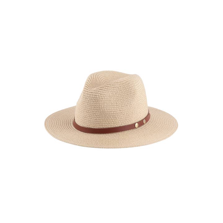 MYS Wholesale Inc - Wholesale Straw Hat - Women's - Panama Brim Summer Hat With Leather Strap7