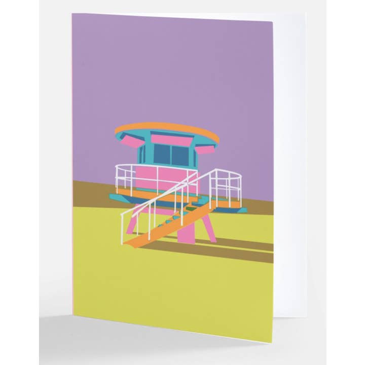 Lifeguard Tower Greeting / Note Card Collection Gift Box for wholesale by 22nd of Never