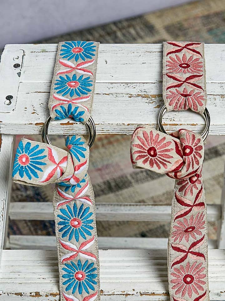 Boho Floral Embroidery Waist Belt for wholesale by Pol Clothing