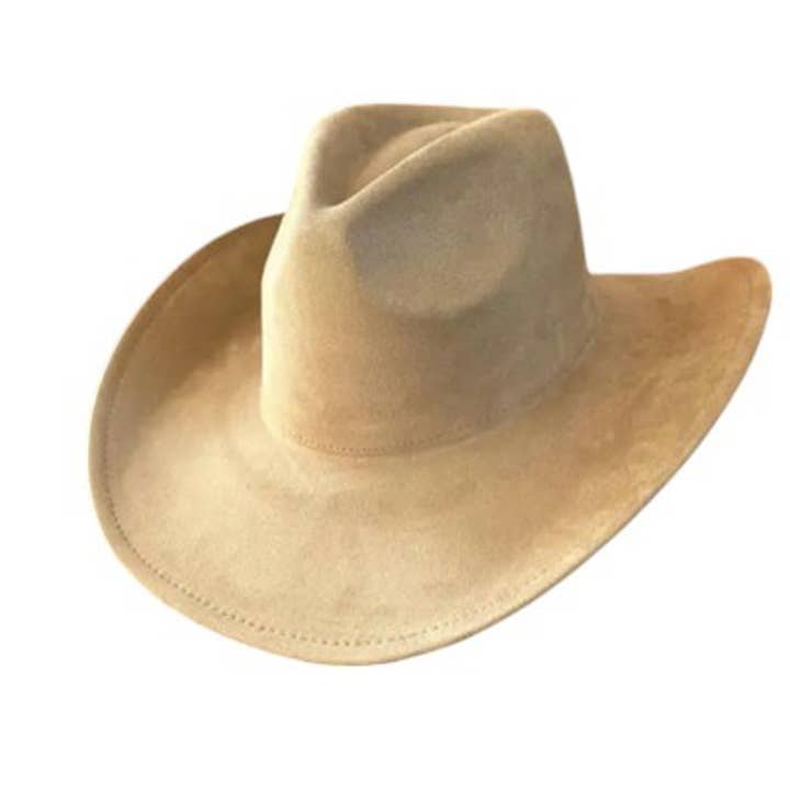Portia Hat - Wholesale Cowboy Hat - Unisex - Best Seller!! Fashion Vegan Suede Cowboy Hat