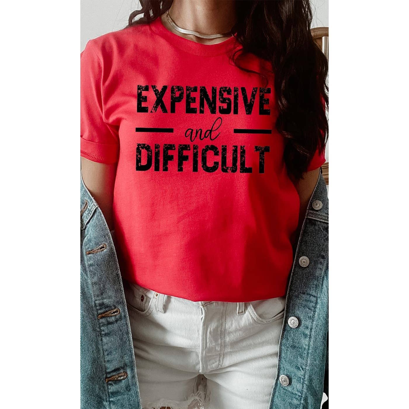 Kissed Apparel - Wholesale Screen Printed T-Shirt - Women's - Expensive and Difficult Funny Graphic Tee3