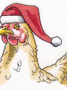 Christmas Chicken Broderad Kökshandduk för wholesale av Red Mitten