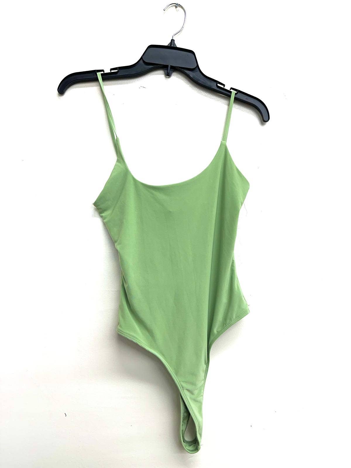 Uptown Apparel - Wholesale Bodysuit - Women's - J6997 One Shoulder Double Straps Slinky Bodysuit1