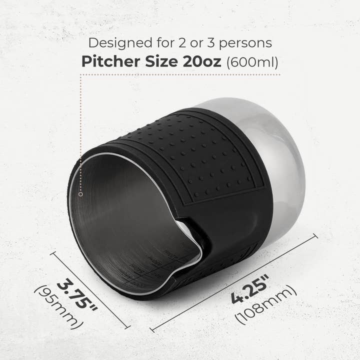Kaffe – wholesale Pitcher – Stainless Steel Milk Frothing Pitcher (20oz) - Silicone Slv