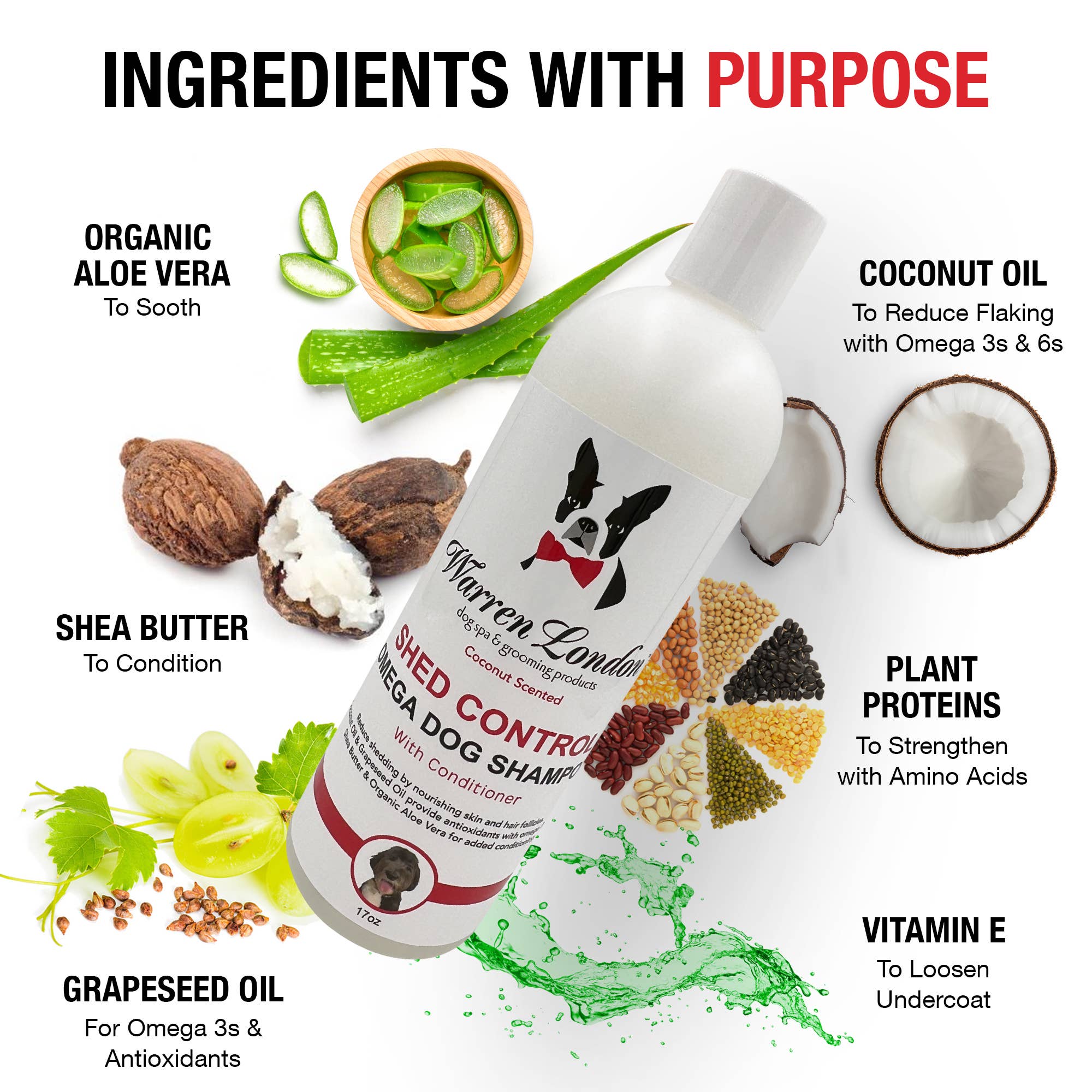 Warren London Dog Products – wholesale Pet shampoo – Dog – Shed Control Shampoo for Dogs2