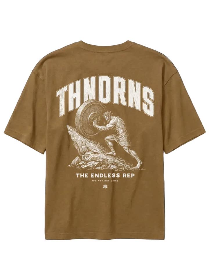 Sisyphus Relaxed T-shirt - Brun för wholesale av Thundernoise