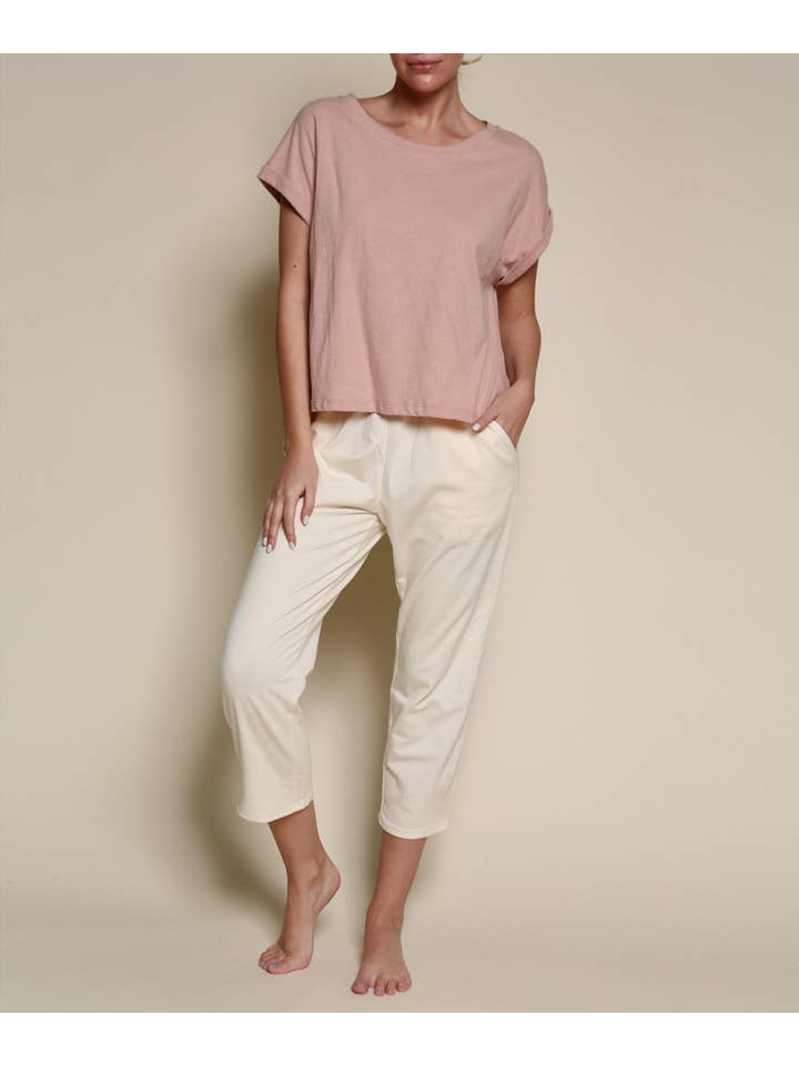 Fabina – wholesale T-shirt – women's – RECYCLE COTTON PLAIN CROP
