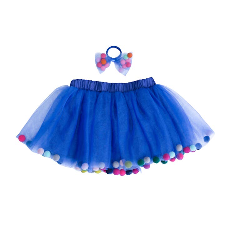 Tutu Joli LLC - Wholesale Tutu – Child - Tutu Skirt | Pom Pom Tutu & Bow Hair Tie 2PC Set |All Colors8