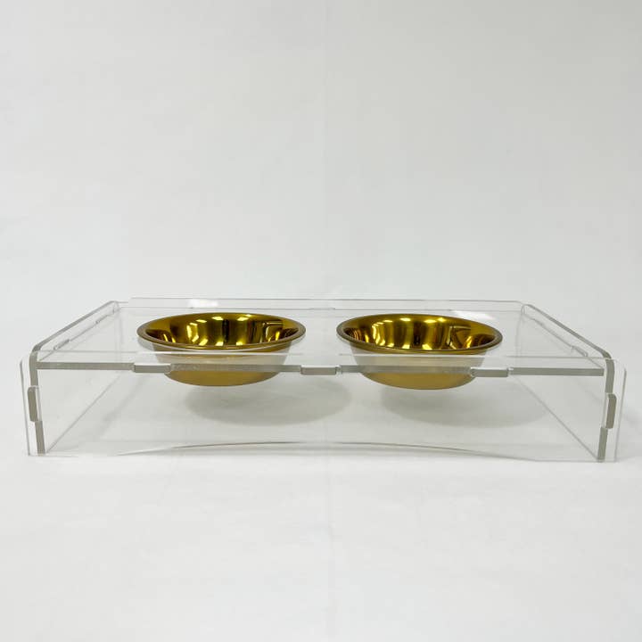 M.N. Designs, Inc. - Wholesale Pet Bowl - Cat/Dog - Clear Acrylic Dog Bowl Holder