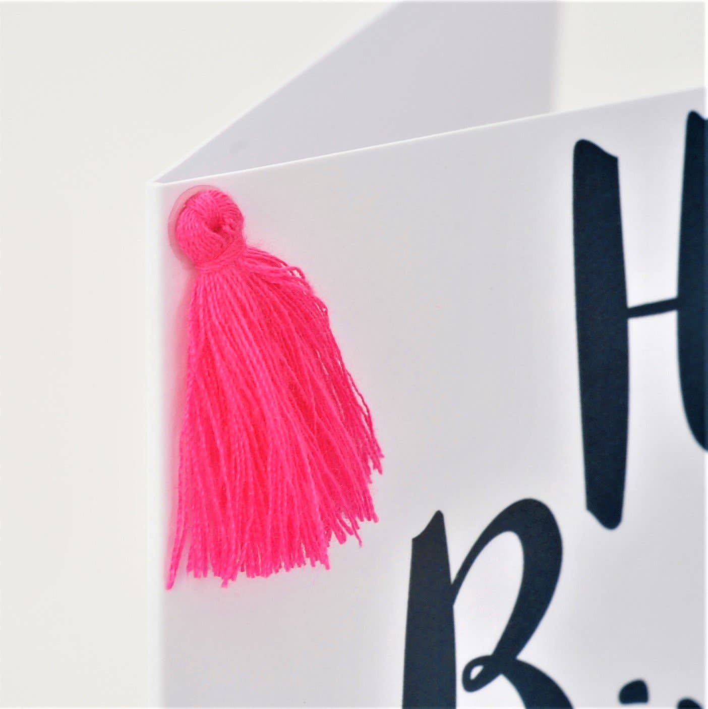 Claire Giles Ltd – wholesale Birthday card – Birthday Card, Bouquet, Happy Birthday, Embellished with a colourful tassel1