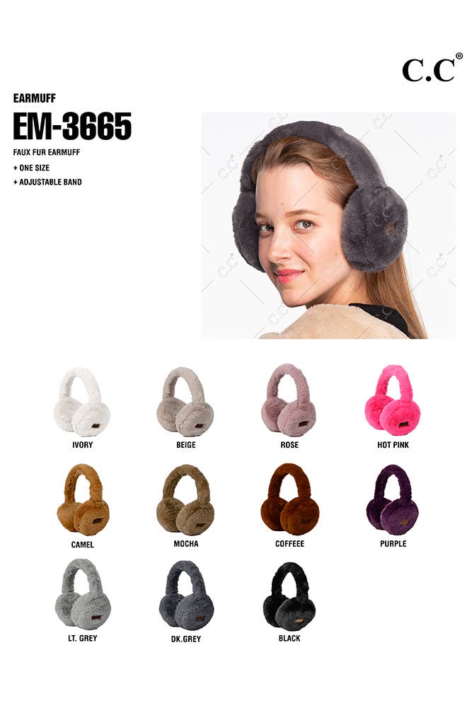 Hana - Venta al por mayor Orejeras - Mujer - Orejeras cálidas de invierno de piel sintética C.C ajustables8