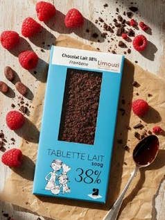 Mælkechokoladeplade 38% Hindbær for engroshandel hos Limouzi Saveurs