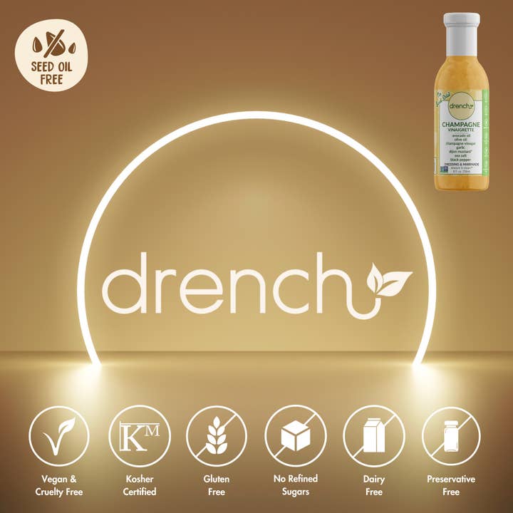 drench, llc - Vente Sauces à salade - Vinaigrette et Marinade au Champagne 8 oz3