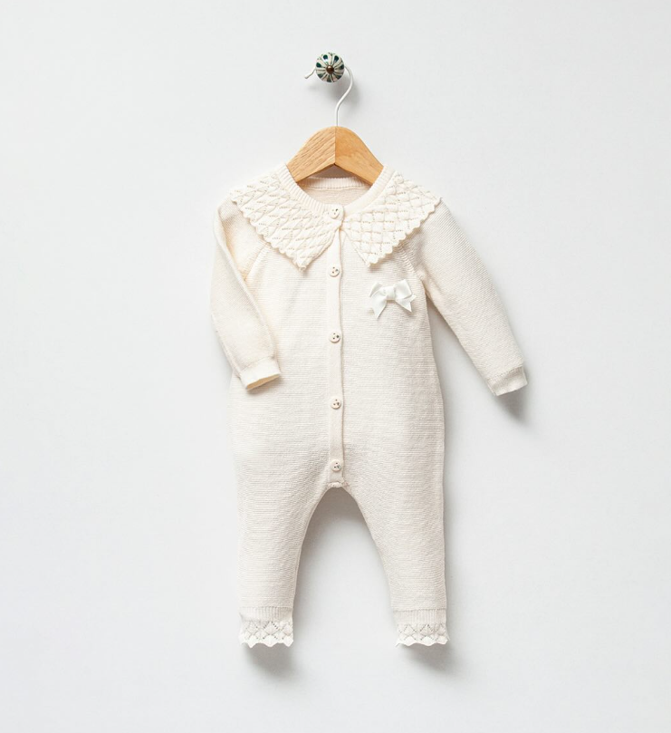 Nipperland – wholesale Clothing set – Baby – Knit Newborn Girl Coming Home Outfit: Organic Cotton Layette0