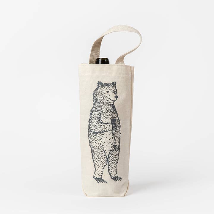 Sac à vin - Ours amateur de vin pour la vente par Bird and Buffalo