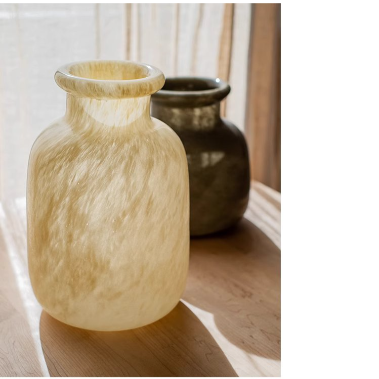 Rustic Reach - Wholesale Vase - Large Matte Frosted Glass Vase6