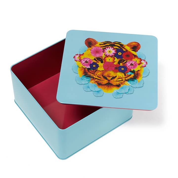 Gangzaï Design - Wholesale Decorative Box - Square metal box Masktiger