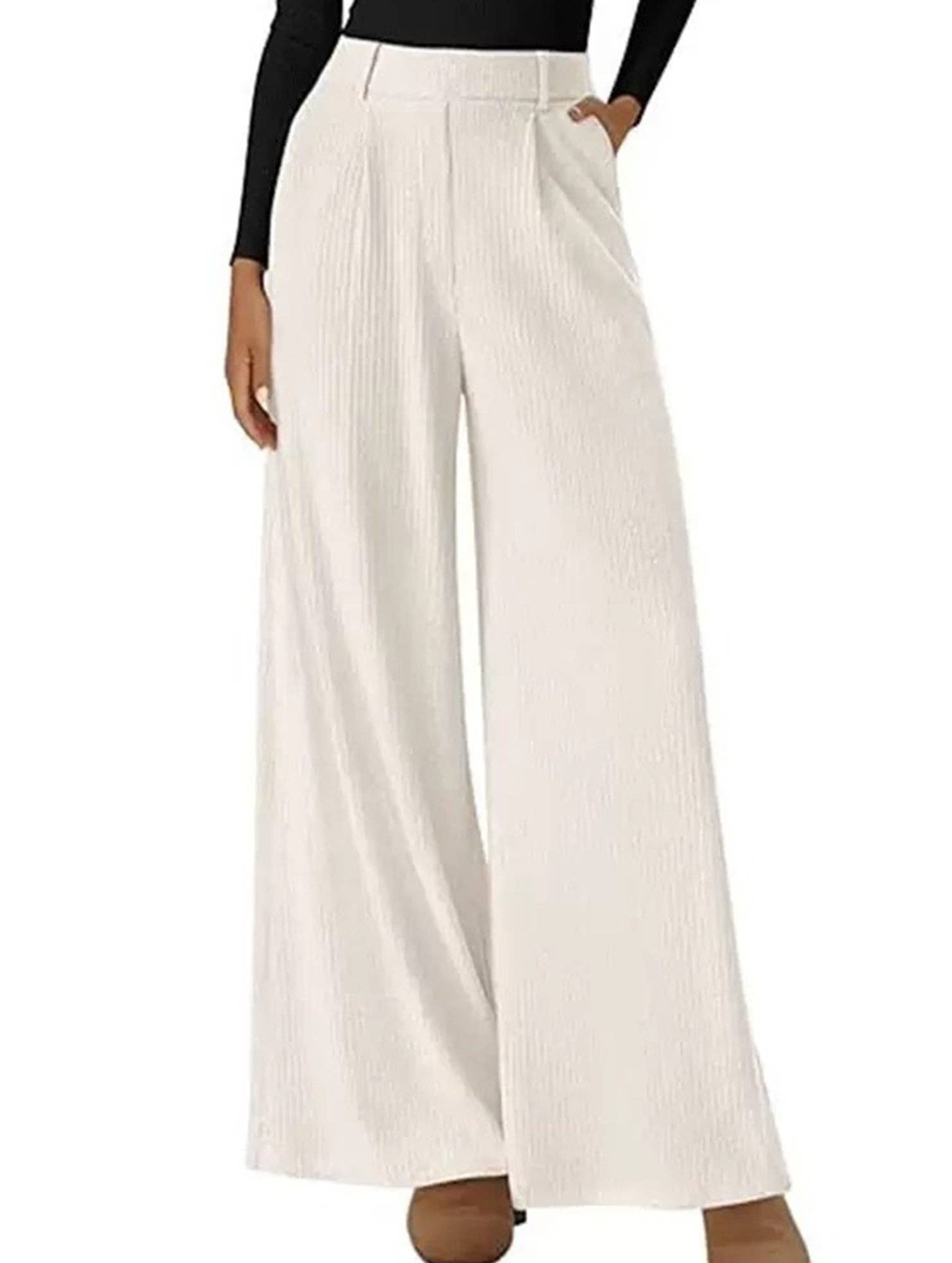 Lovenne - Wholesale Pants - Women's - Versatile solid color straight wide-leg pants13