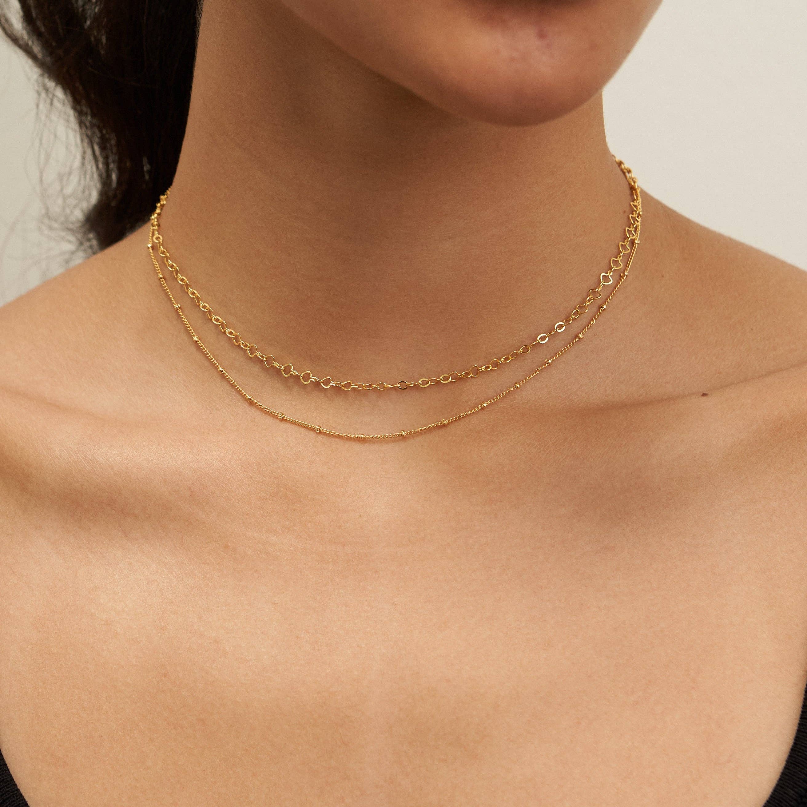 Brenda Grands Jewelry – Engroshandel Choker/colliers – 18K Guld Satellit Lagdelt Choker1