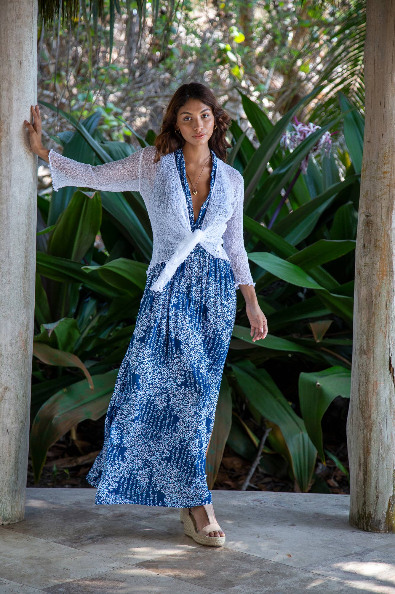 Bali Prema - Wholesale Cardigan - Women's - Summer Knit Sheer Cardigan Bolero Shrug Cover in White5