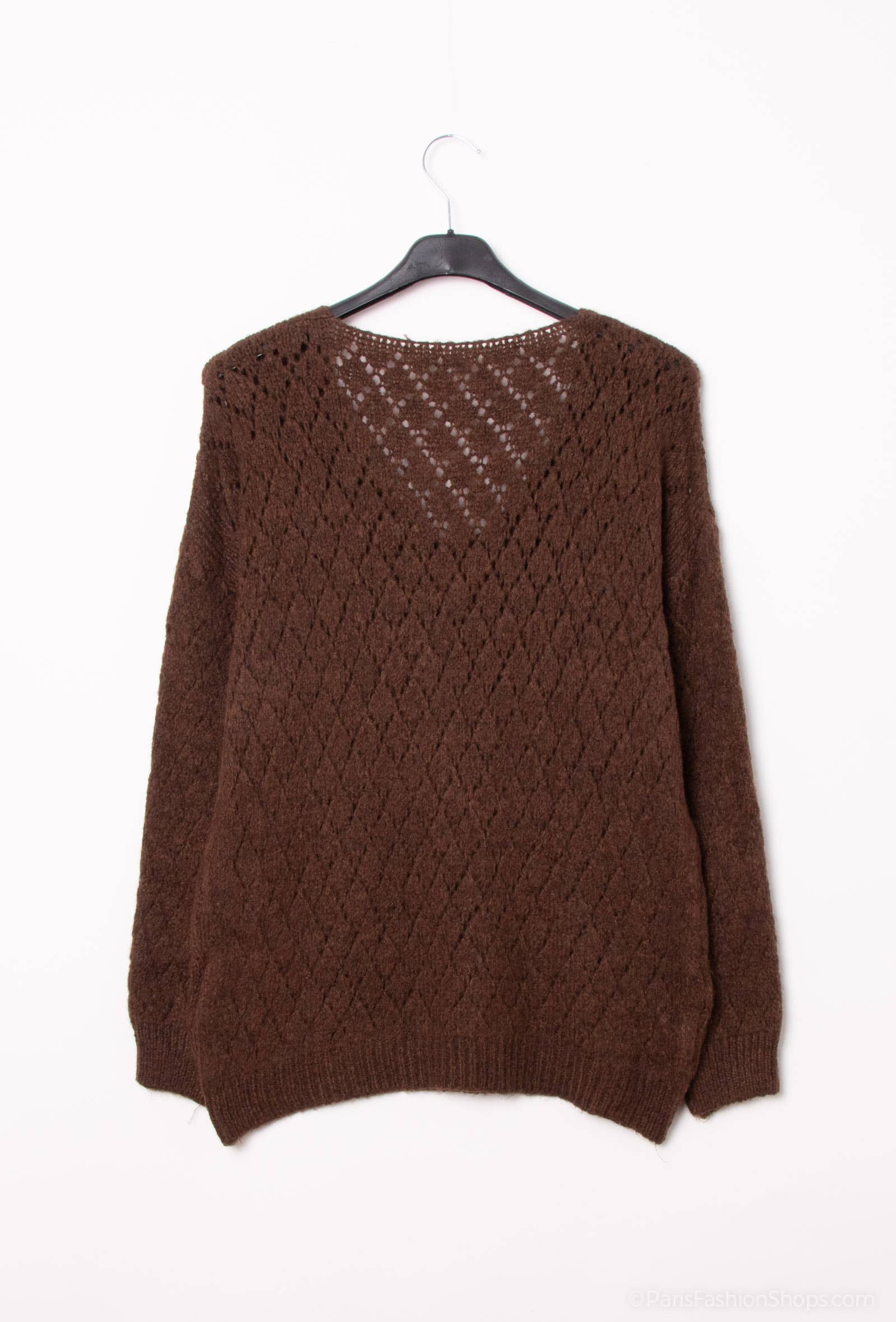 Pépouz' Paris - Vente Pull en maille – femme - Pull en mohair ajourée motif losange PP250511