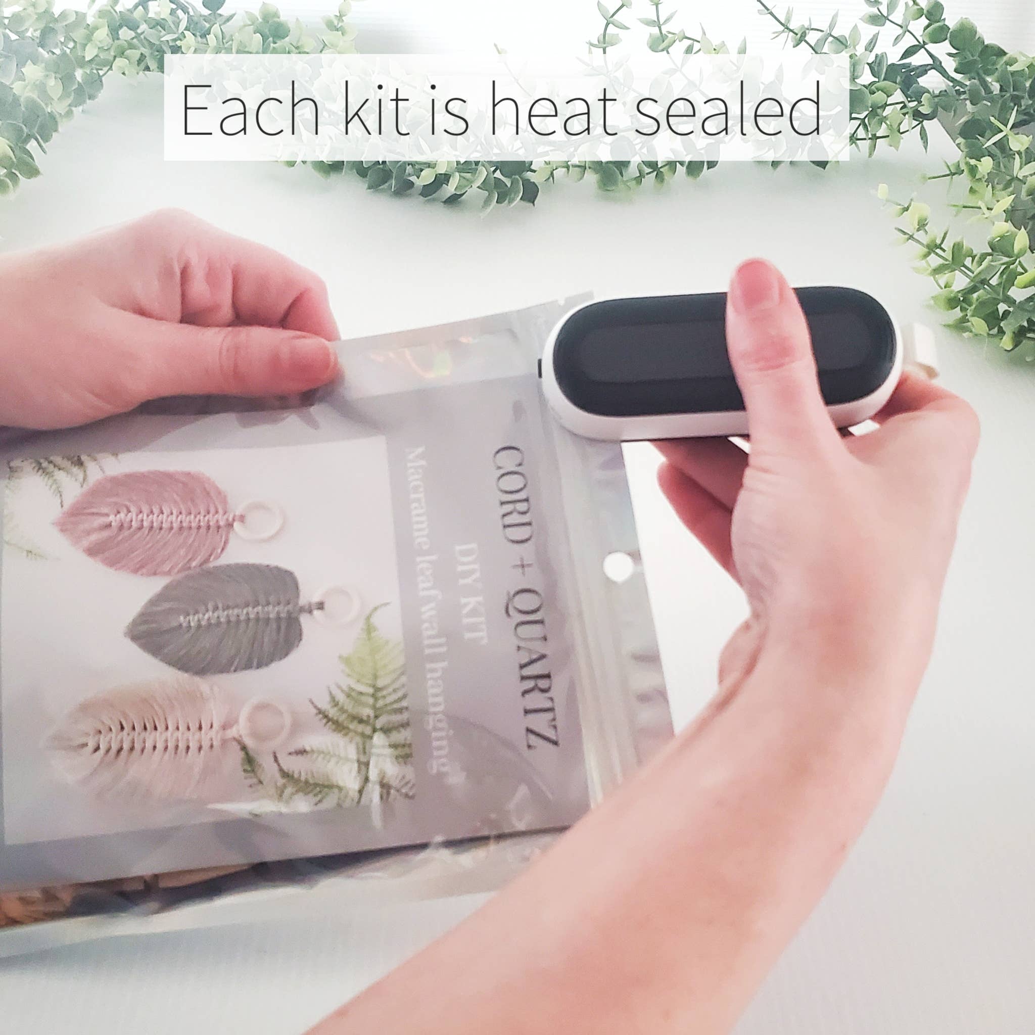 Cord + Quartz – Großhandel Bastelset – Makramee-Blatt-Set zum Selbermachen. Perfekt für den Weiterverkauf.7