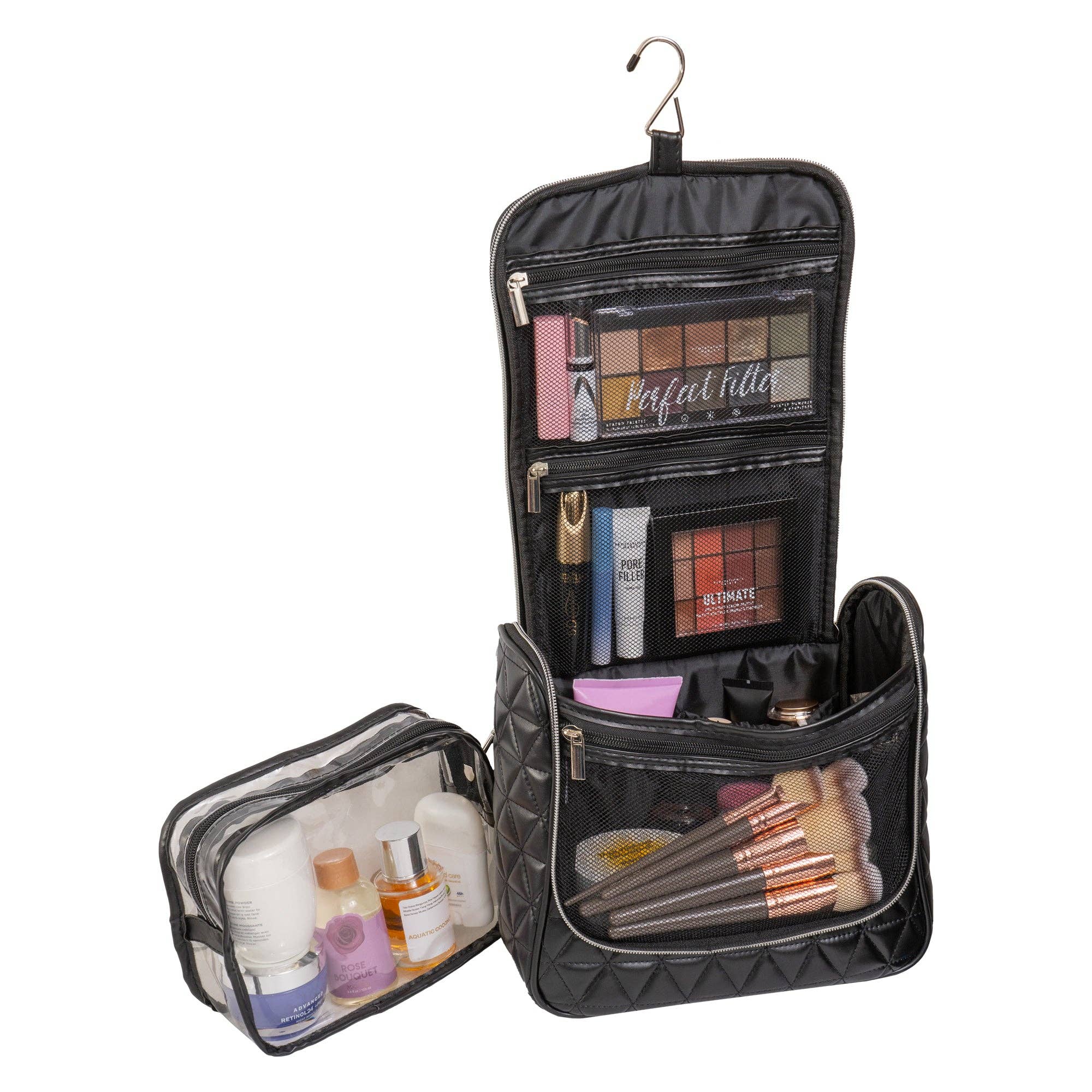 Magid - Wholesale Toiletry bag – women's - Joan & David The Triangle Quilted Hanging Toiletry Bag1