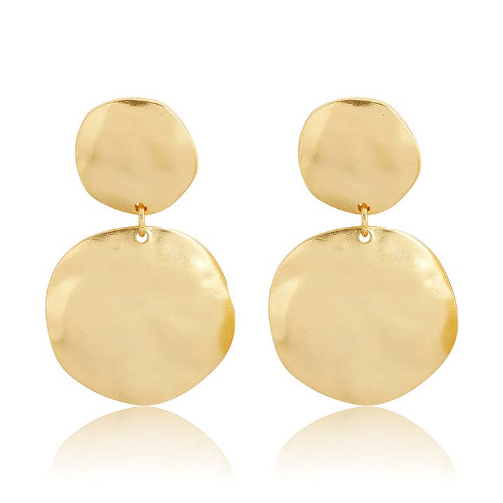 Boucle d'oreille Irregular Discs pour la vente par KARINE SULTAN