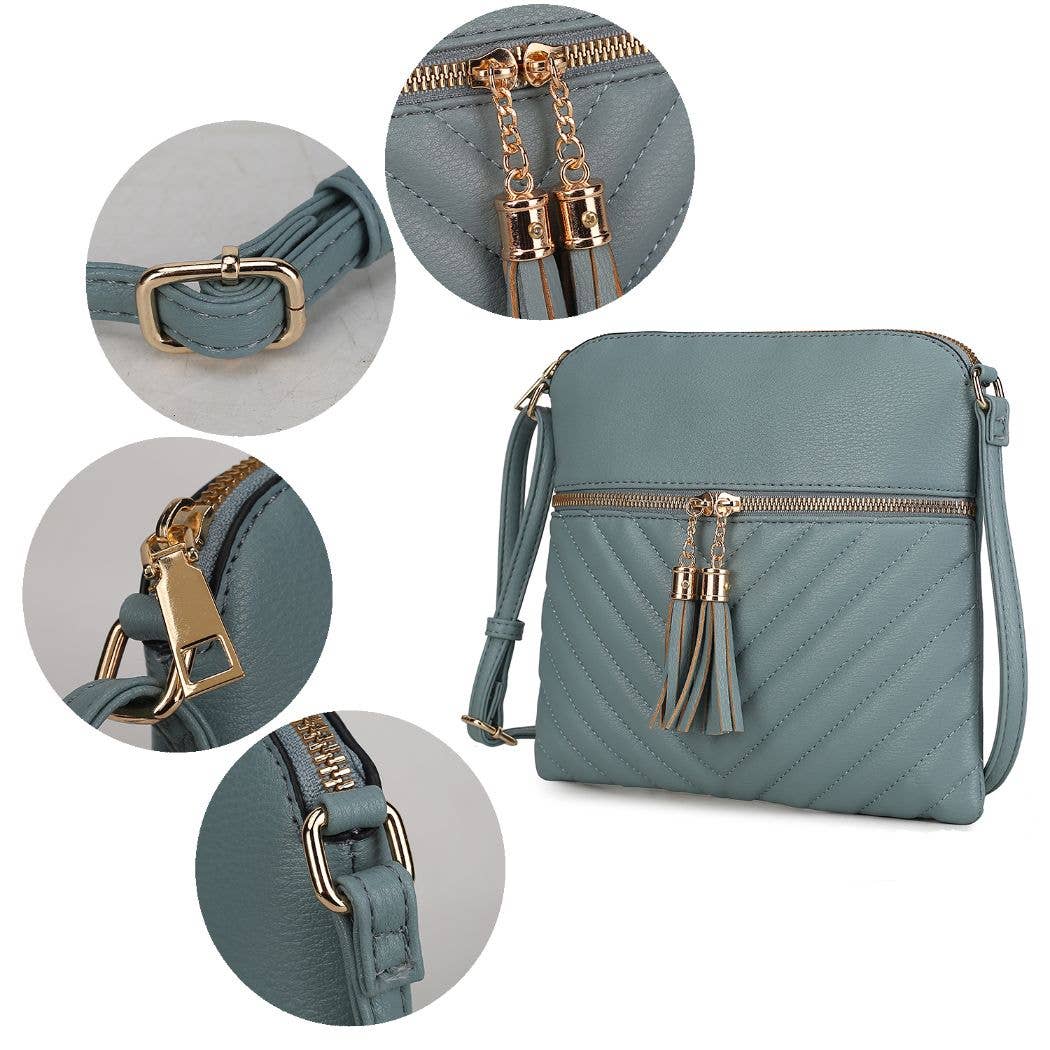 MKF Collection – Großhandel Umhängetasche - Damen – MKF Kollektion Winnie Damen aus gestepptem veganen Leder von Mia K13