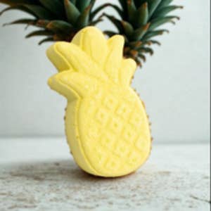 Pineapple Shaped Bath Bomb for wholesale by Dulceria Soapery