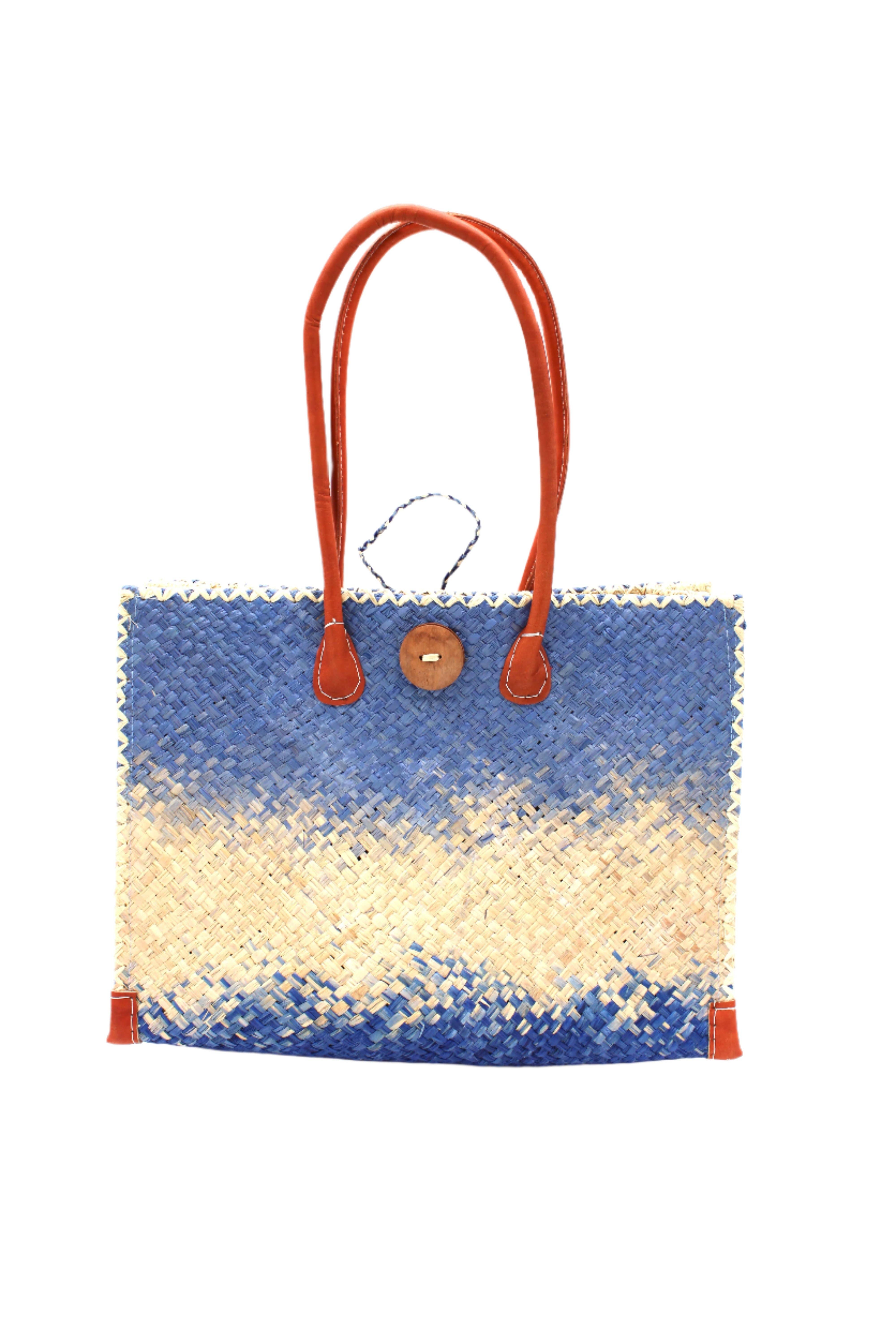 Shebobo – Engroshandel Skuldertaske – unisex – Shebobo Zafran Holden Ombre stor strandtaske i strå7