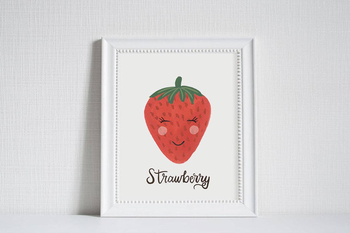 LoveLight Paper - Wholesale Art Print - Kids & Baby - Strawberry Face- Art Print (8x10)0